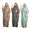 Jilbab One Piece High Quality EID Prayer Abaya Muslim Ramadan Women Long Sleeve Islamic Clothing Dropshipping