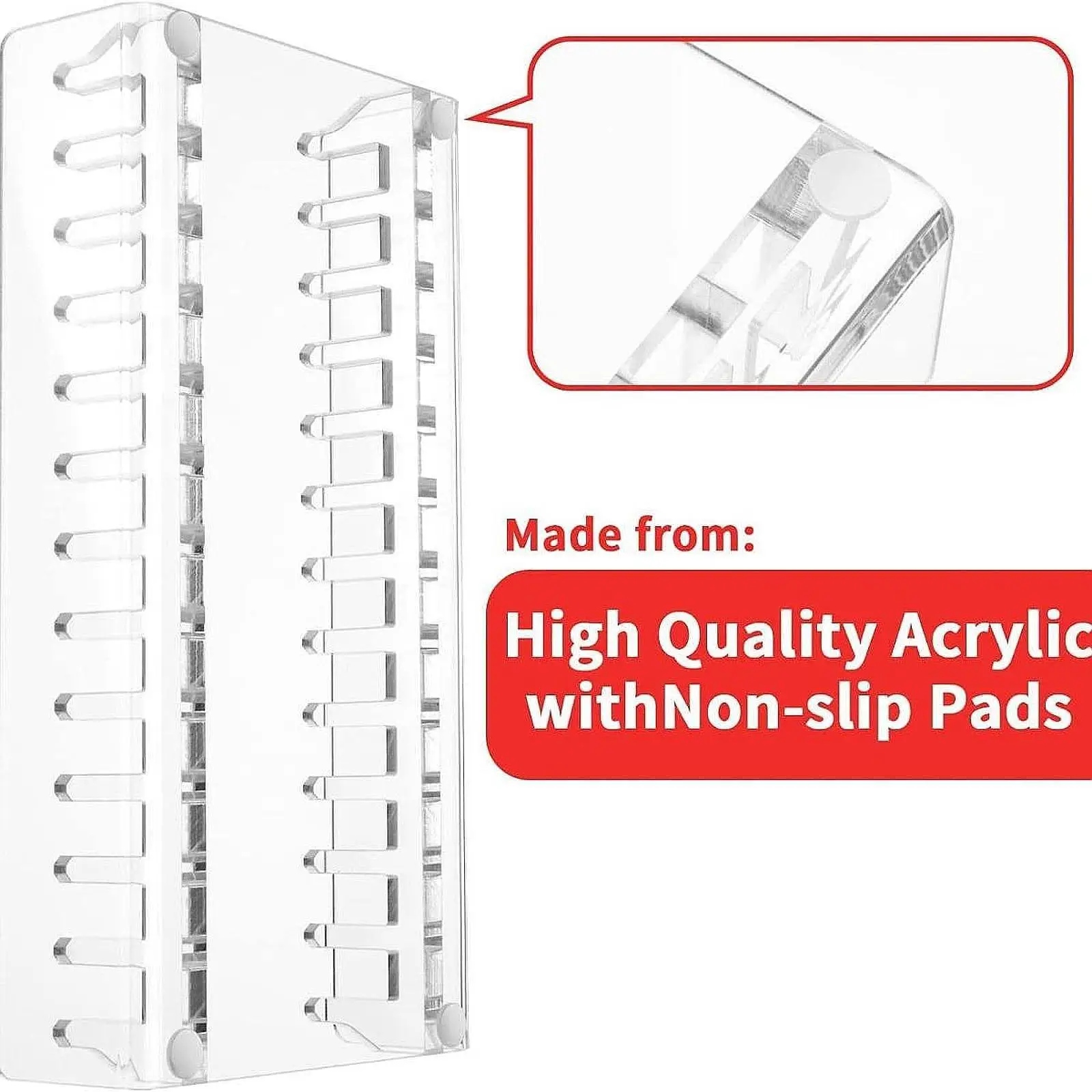Acrylic Game Storage Organizer Stand Lightweight Clear Game Display Holder Fits 12 Games for Desktop Office