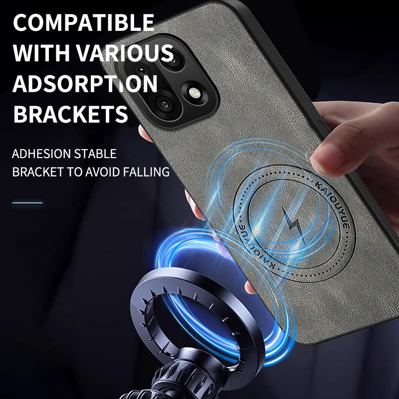 Luxury PU Leather Magnetic Phone Case - Shockproof Full Protector Cover