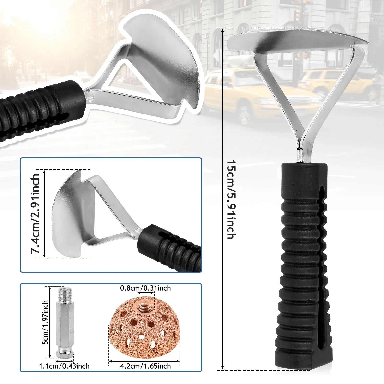 Car Truck Motorcycle Tire Repair Tools Tire Patch Roller Tool Buffing Wheel 42mm High Speed Tyre Grinding Head Tire Scraper 2