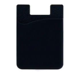 Silicone Phone Adhesive Card Holder Wallet (Black)