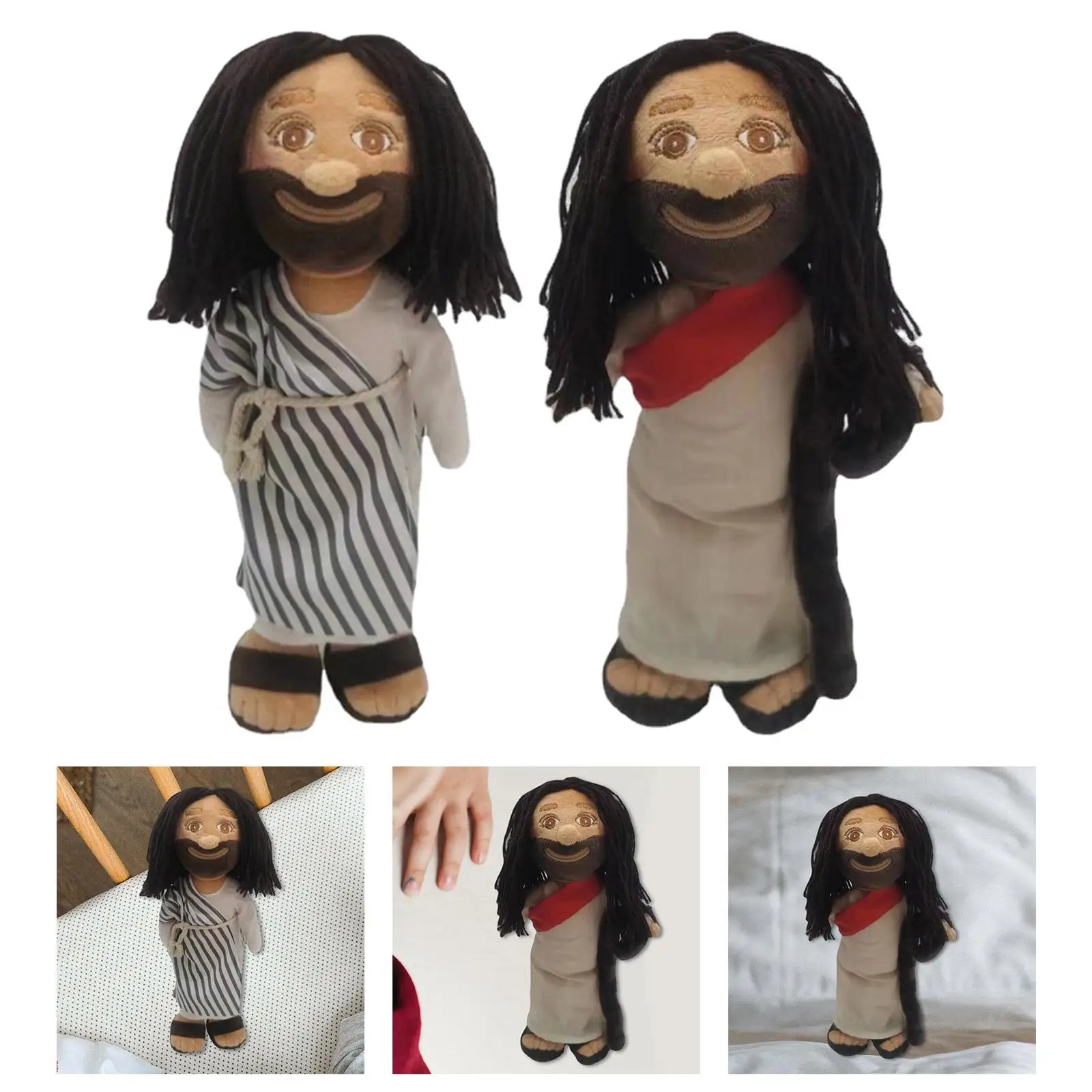 Jesus Plush Cushion Jesus Stuffed Plush Doll Home Decoration Cartoon Classic Christian Stuffed Plush for Kids Birthday