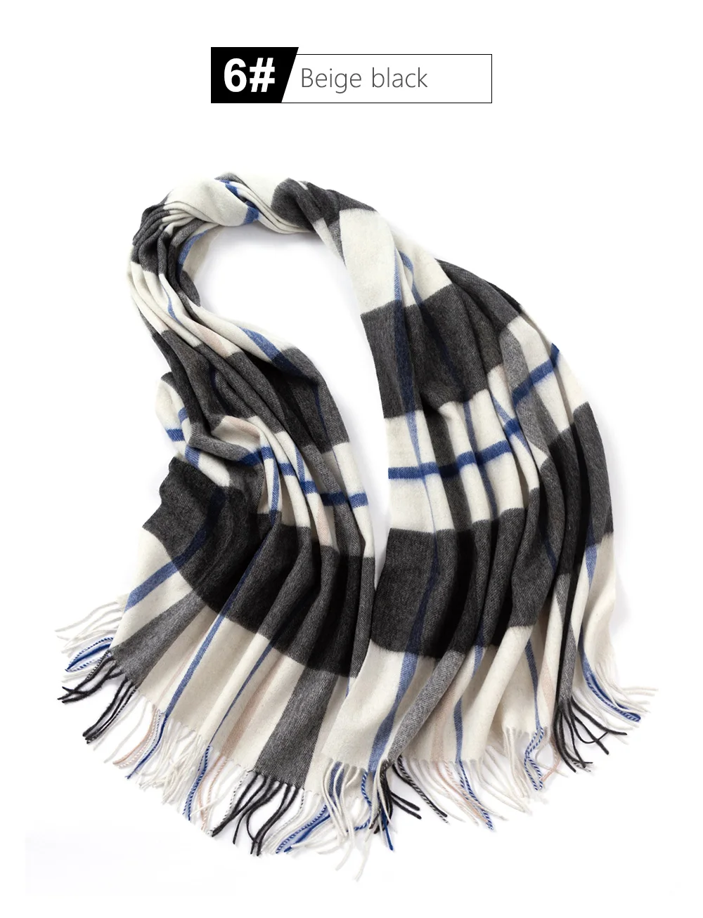 Klassische Plaid Kaschmir Warme Elegante Frau Schal Wilden Quaste Verdickt männer Unisex Neck Pashmina Schal Geschenk Femme Bandanas – Detail 22