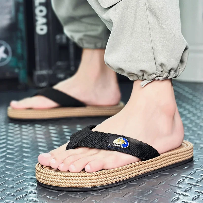 

Men Luxury Flip Flops Sandals Shoes Platform Summer High Quality Beach Sandals Anti-slip Zapatos Hombre Casual Shoe Man Slippers
