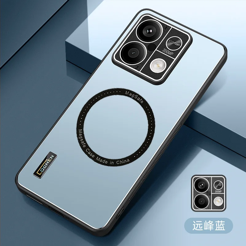 For Xiaomi Redmi K60 Ultra Note 13 Pro Plus Poco F5 Pro Case Hard Metal Matte Magnetic Magsafe Lens Protective Back Cover Case