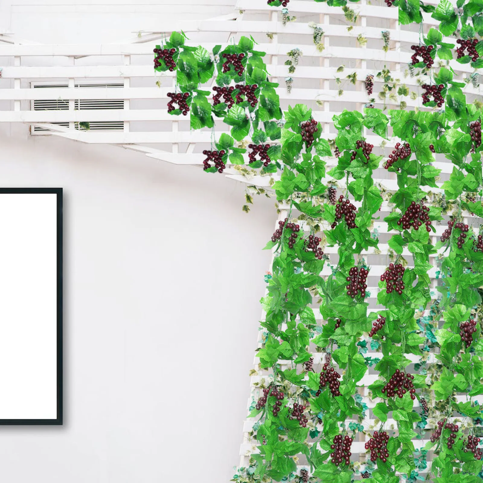 Description Picture 4 of item4 Pieces Artificial Vines Grape Vines Simulation Fruits With Grapes  Artificial Artificial Vines Fruit Grapevines