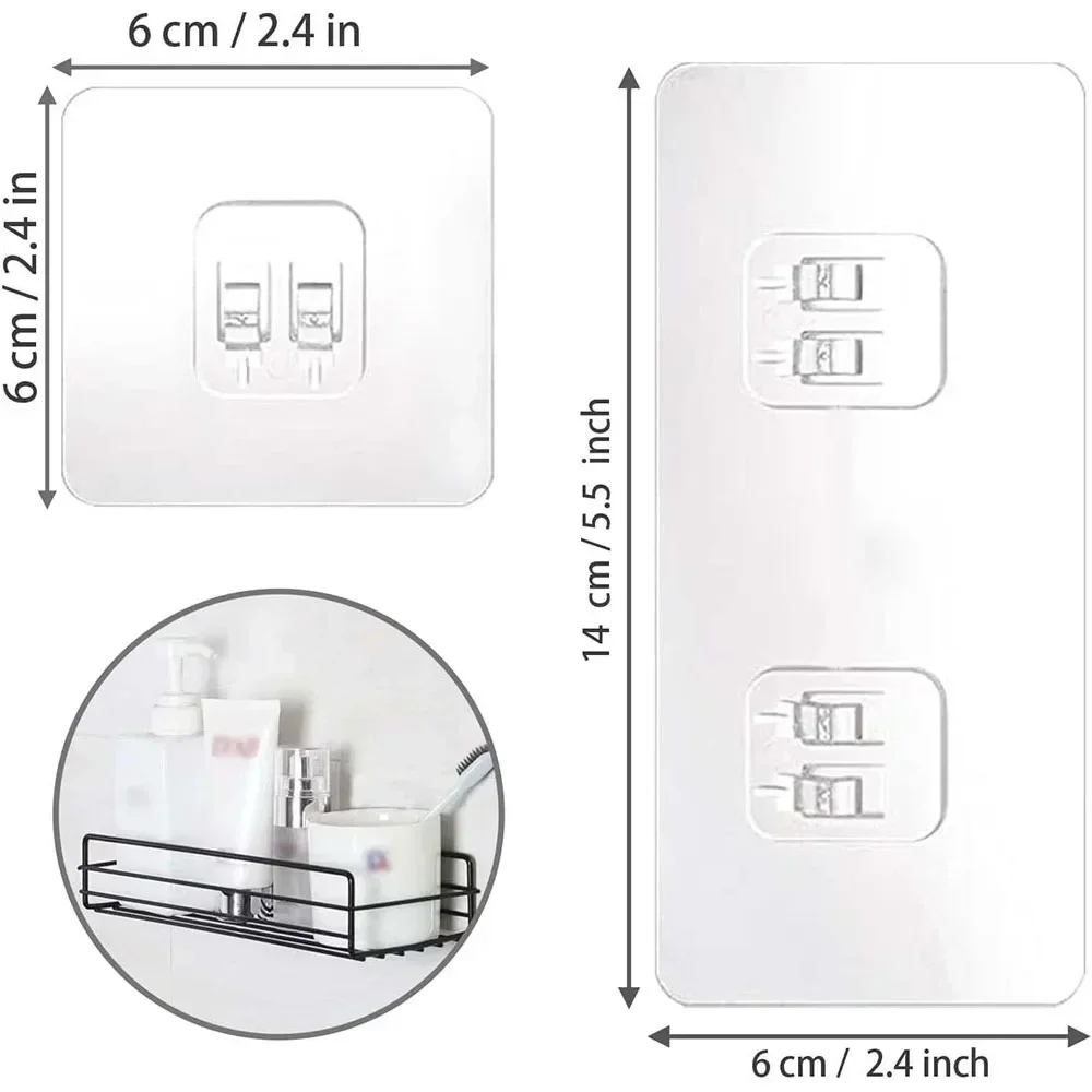 Transparent Hooks-Double-sided Adhesive Wall Hooks Multi-purpose Waterproof Clothes Hats Towel Kitchen Bath Door