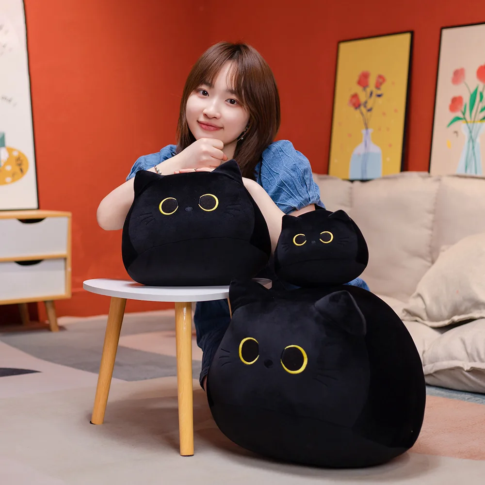 Cat Shaped Soft Plush Pillows Doll Cartoon Animal Stuffed Toys Girls Birthday Gifts Ornaments 18cm/40cm/55cm plush toys