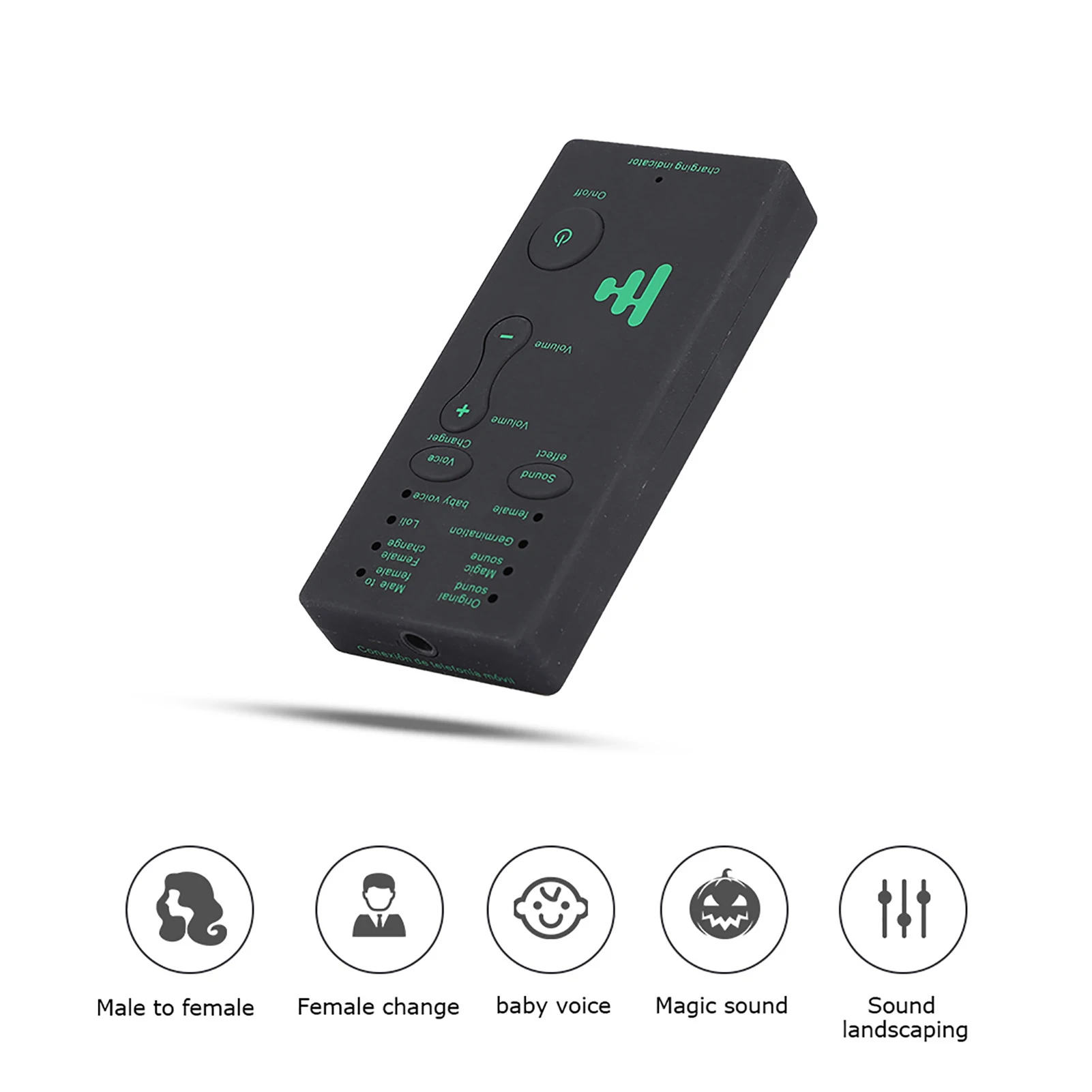 Audio Sound Card Portable Mini Voice Changer Live Broadcast Sound Card For Mobile Phone PC English Version External