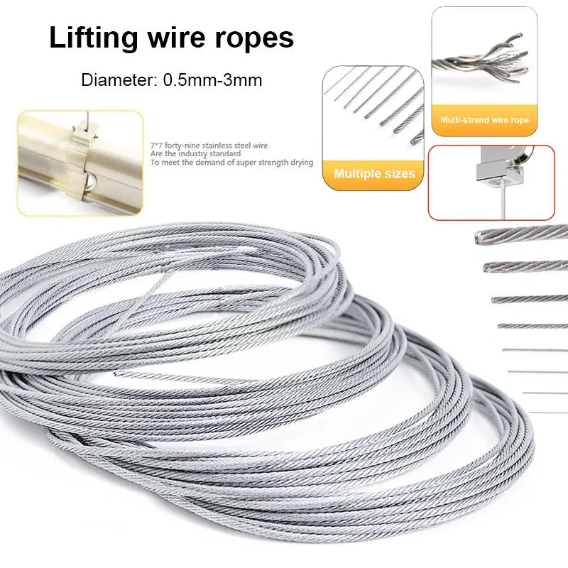 Cavo In Acciaio Inossidabile 20m - 3mm Per Pesca E Sollevamento - Foto 2