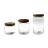 Storage bottle hammer grain glass bottle sealed jar kitchen seasoning wooden storage jar dry fruit miscellaneous grain tea jar 6