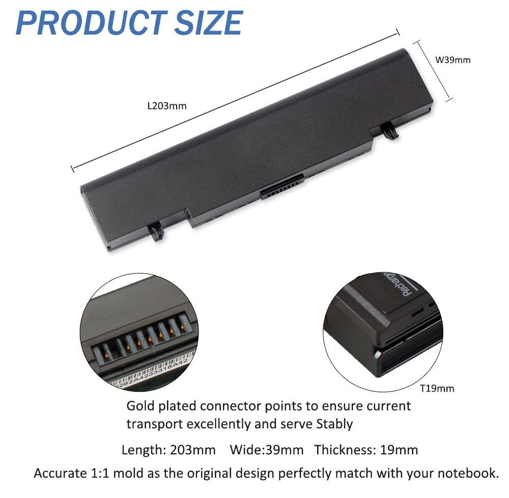 Bateria Portátil para R530 R528 R428 R429 R430 R467 R468 R478 Aa-pb9nc6w Aa-pb9ns6b Aa-pb9ns6w Etesbay-aa-pb9nc6b - Imagem 5