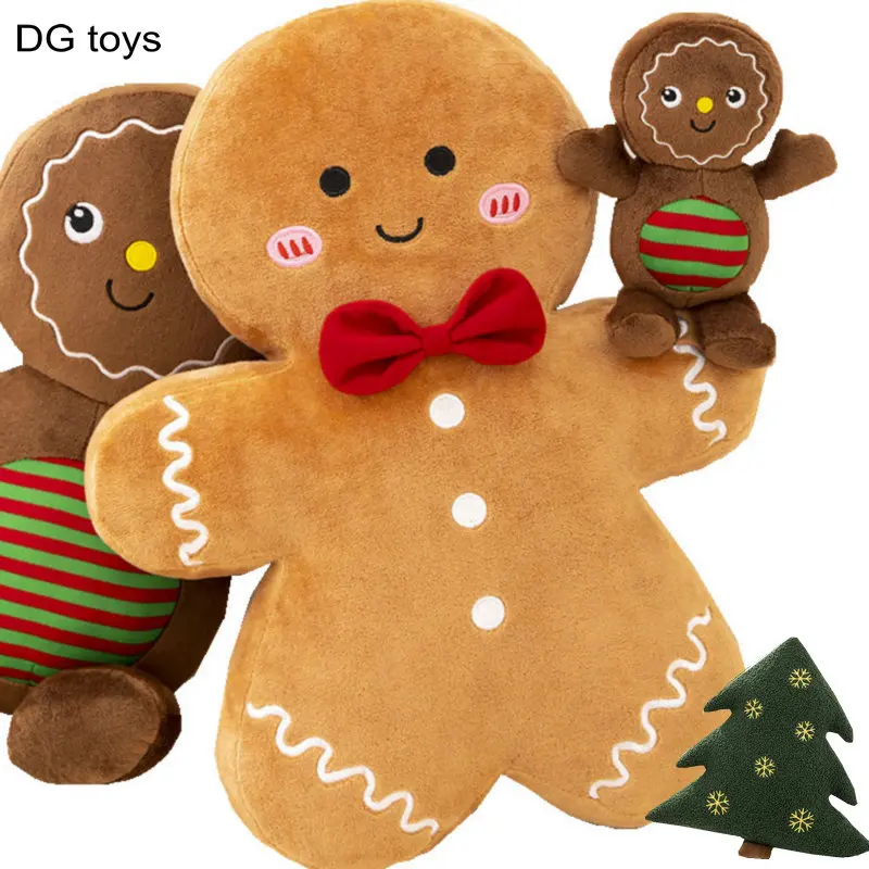 Peluche De Jengibre Navideño – Cojín Suave De 26 Cm, Hipolergénico, Para Decorar, Abrazar O Regalar En Navidad