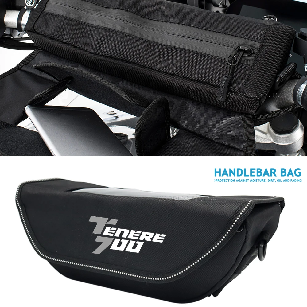 Supporto Telefono In Alluminio CNC Per Yamaha Tenere 700 - Staffa Manubrio/retrovisore, Rotazione 360°, Nero - 4