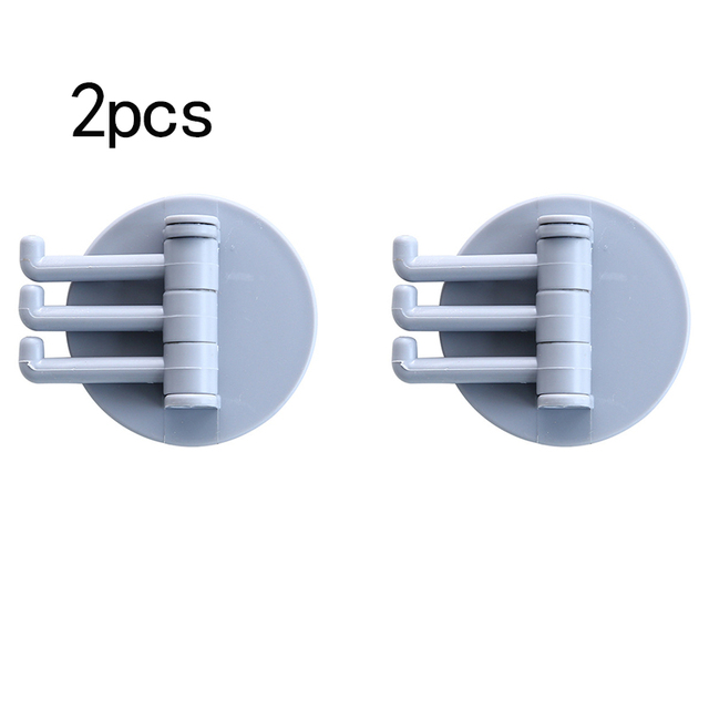 Branch Rotatable Seamless Adhesive Hook Strong Bearing Stick Hook Kitchen Wall Hanger Bathroom Kitchen supplies Hooks