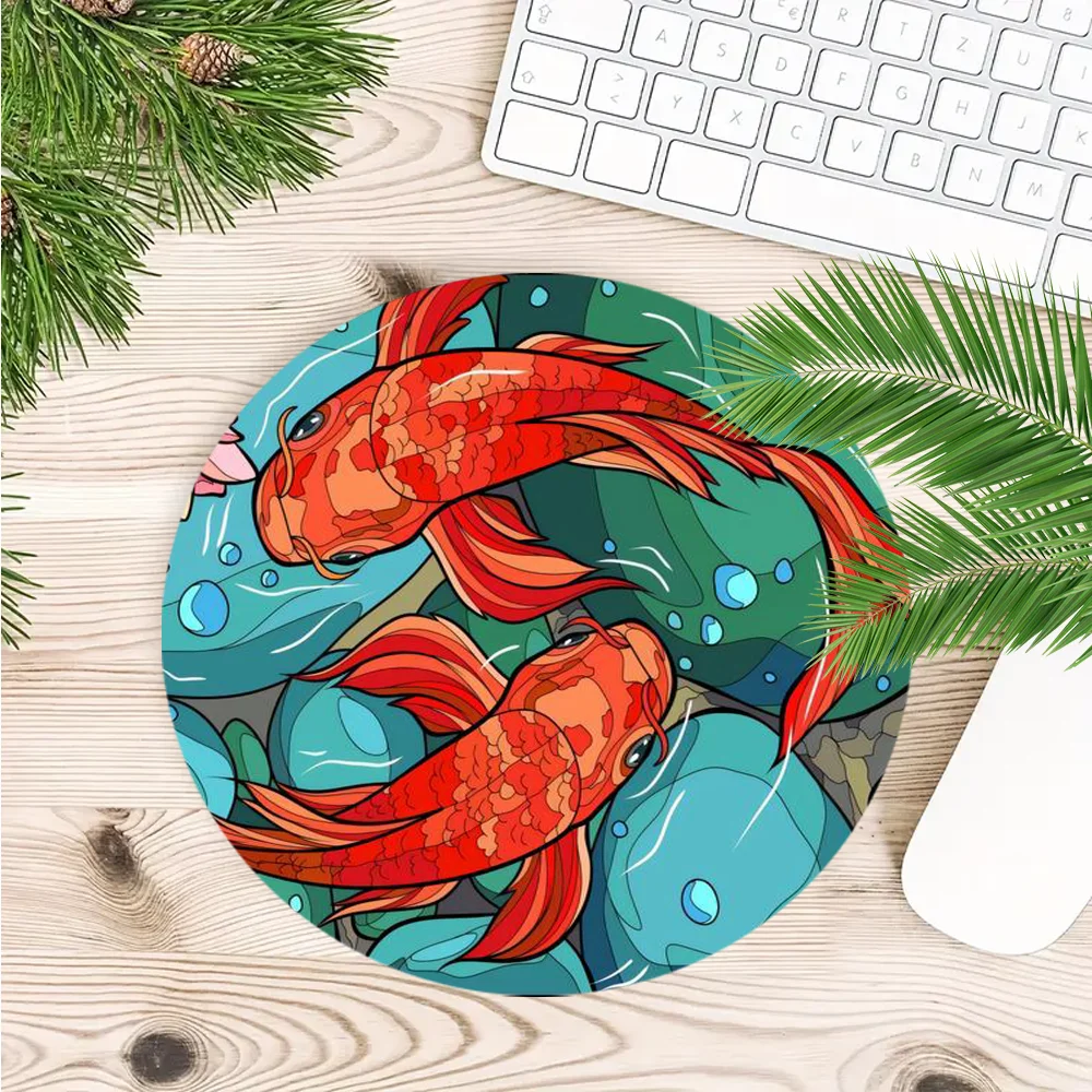 Koi Fish Art Tappetino per mouse da 80 x 40 cm, tappetino per mouse da scrivania