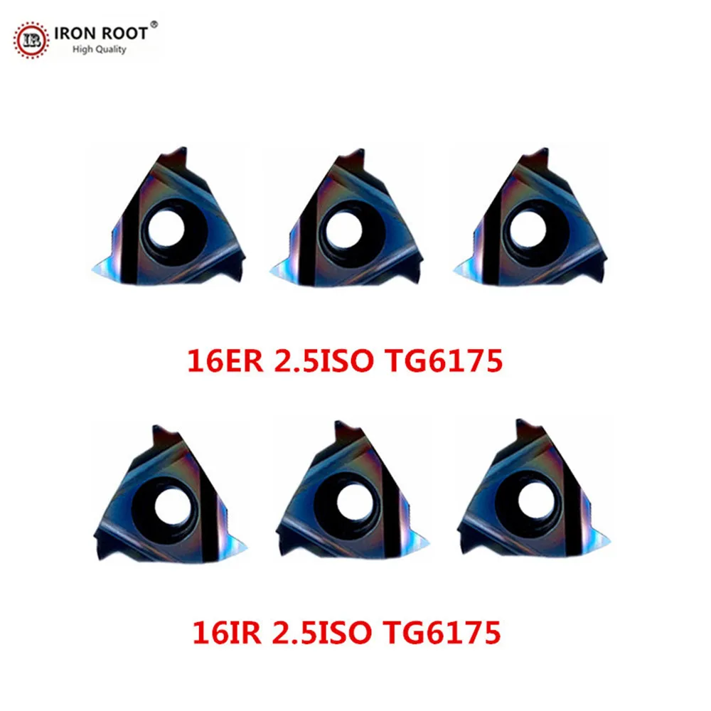 

Твердосплавные резьбовые вставки IRON ROOT 16IR 1.0ISO TG 6175, Индексируемые вставки, металлический токарный станок с ЧПУ для резьбового держателя инструмента SER SEL