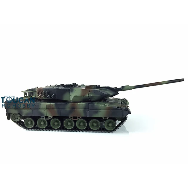 1/16 Full Metal Customized RC Tank Leopard2A6 3889 DIY Camouflage Green Model With TK16 Mainboard Battery Laser Light TH20196 1