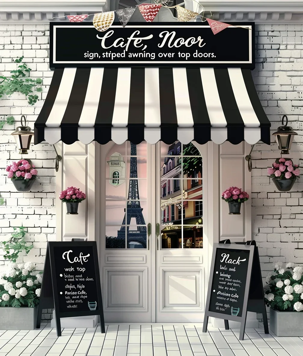 cafe de paris bukery shop et birthday party photo background photography backdrops banner studio