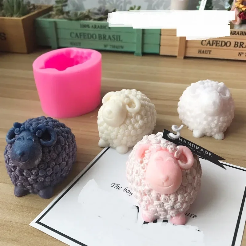 3D Lamb Silicone Candle Mold, Handmade Soap Moulds, Craft Art, DIY Mould, Birthday, Wedding, Children Gifts