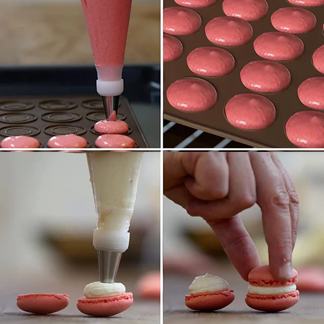 Új 30/48 Lyukú Macron Szilikagel-Torta Penész Csúszásgátló Anti-Scald Multifunkciós Csokoládé Színű Sütő Szőnyeg Cukorka - Image 3