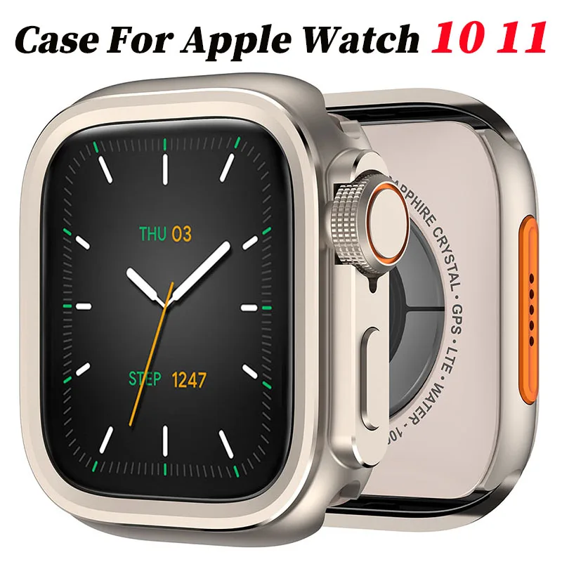 Premium Titanium Metal Bumper Case for Smartwatch Protection