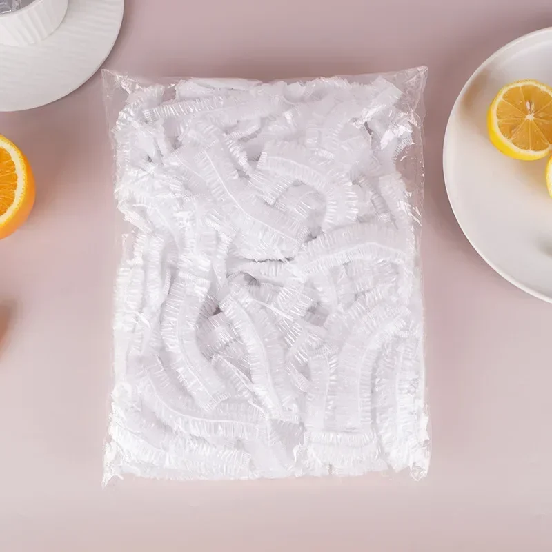 Elastic plastic wrap disposable food cover food grade lids shoe cover shower headgear bowls caps fresh saver bag dust