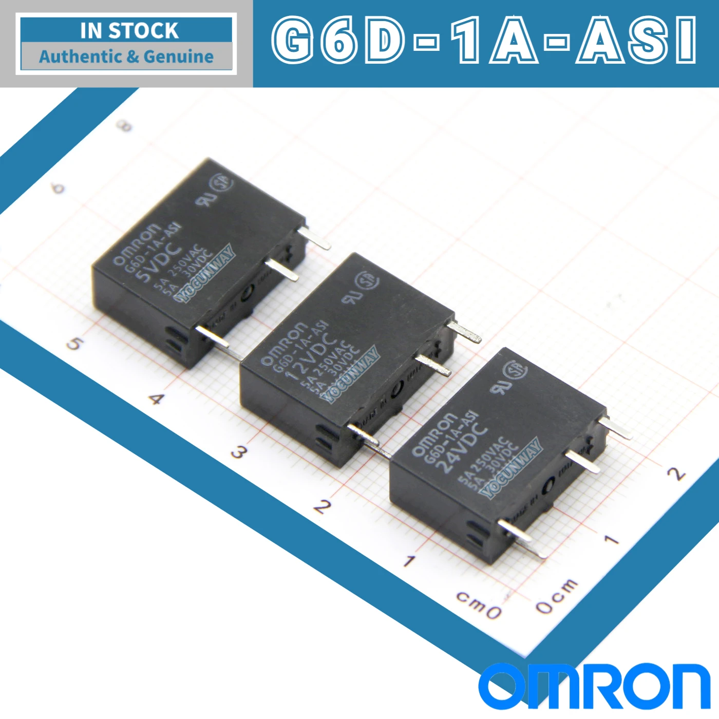 New Authentic Original Japan OMRON PCB Power Relay G6D-1A-ASI-5VDC 24VDC 12VDC DC12V 24V 4pin 5A P6D-04P