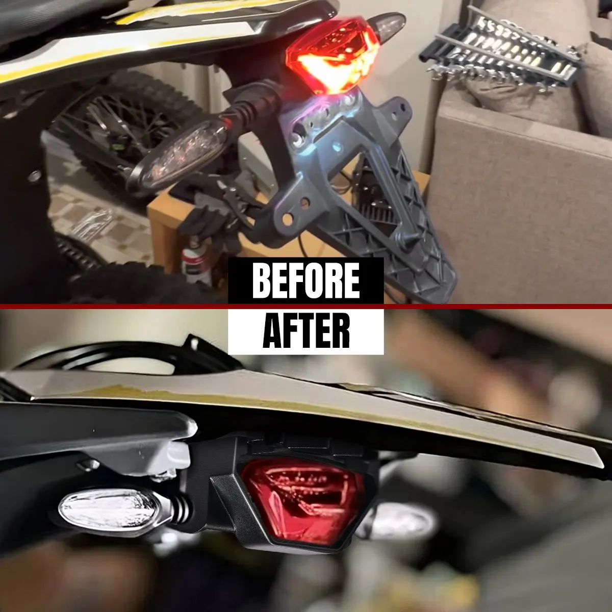 

For Sur Ron Ultra Bee Tail Light Bracket Tail Tidy 2024 Accessories Lamp Holder Motorcycles Modification Replacement Parts Tools