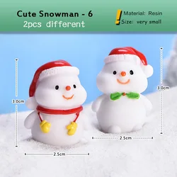 Festive Resin Santa & Snowman Miniature Figurines for Home and Garden Decor (Cute Snowman 6)
