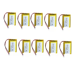 High - Capacity 3.7V Polymer Lithium Rechargeable Battery with JST PH 2.0mm 2 - Pin Plug - 3.7 V (10 PCS)