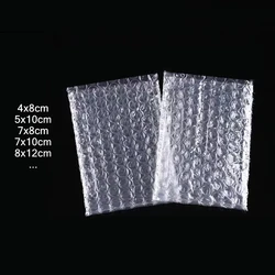 Pack of 100 Transparent Shockproof Protective Bags - Small Bubble Wrap Envelopes (5x10cm)