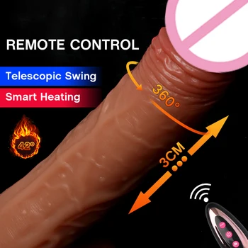 Sex toy dildo woman with shelling heating tongue licking telescopic vibration thrusting simulation super soft electric 3