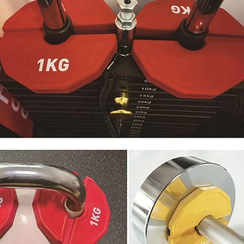 AA79 New 2PCS Gym Micro-Type Plates Dumbbell Fractional Weight Plate Rubber Fractional Weight Plates Add-On Aperture 35Mm