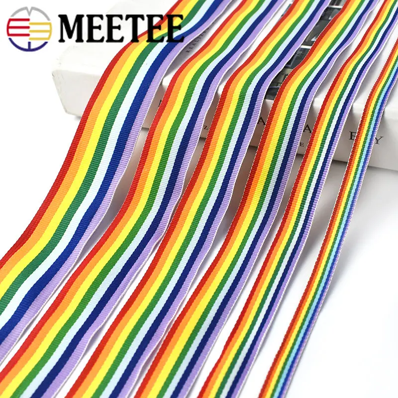 20-50Yards-15-38mm-Rainbow-Webbing-Nylon-Bag-Strap-Decorative-Ribbon ...