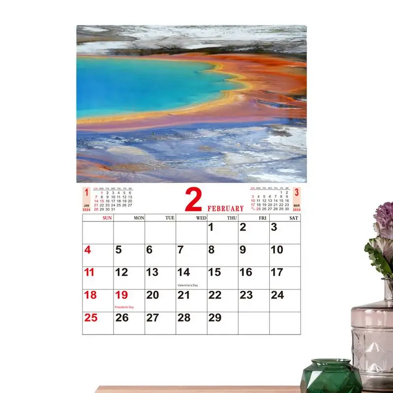 Wall Calendar 2024 Monthly Nature Landscapes Travel Wall Calendar Nature Photography Collection Monthly Calendar For Study Room wall calendar 2023 monthly wall calendar for year of rabbit hanging monthly calendars wall art decoration for living room office