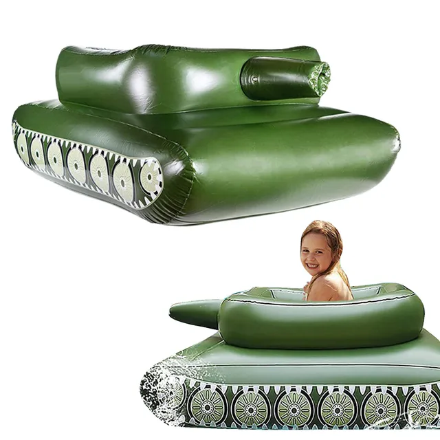 Inflatable Tank Swimming Pool Float With Water Squirt Cannon Summer Outdoor Water Playing Game Toys For Adult Kids Gifts 1