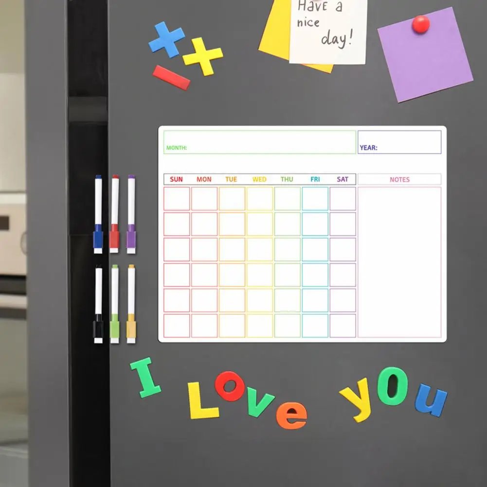 Erasable Weekly Planner Magnetic Message Board Weekly Planner Organize Home Kitchen with An Erasable Writing Surface Fridge