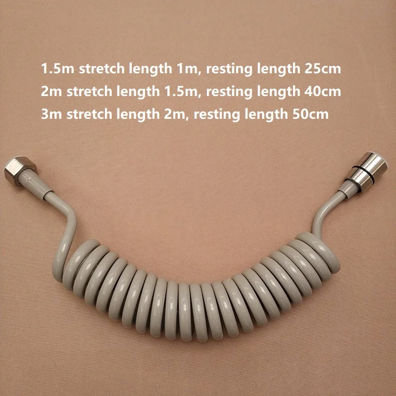 Shower Pipe Telephone line Toilet Bidet Hose PU Bathroom Spring Flexible Show Hose 1.5m/2m/3m For Toilet Bidet Spray plumbing hose water pipe shower hose plumbing supply hose