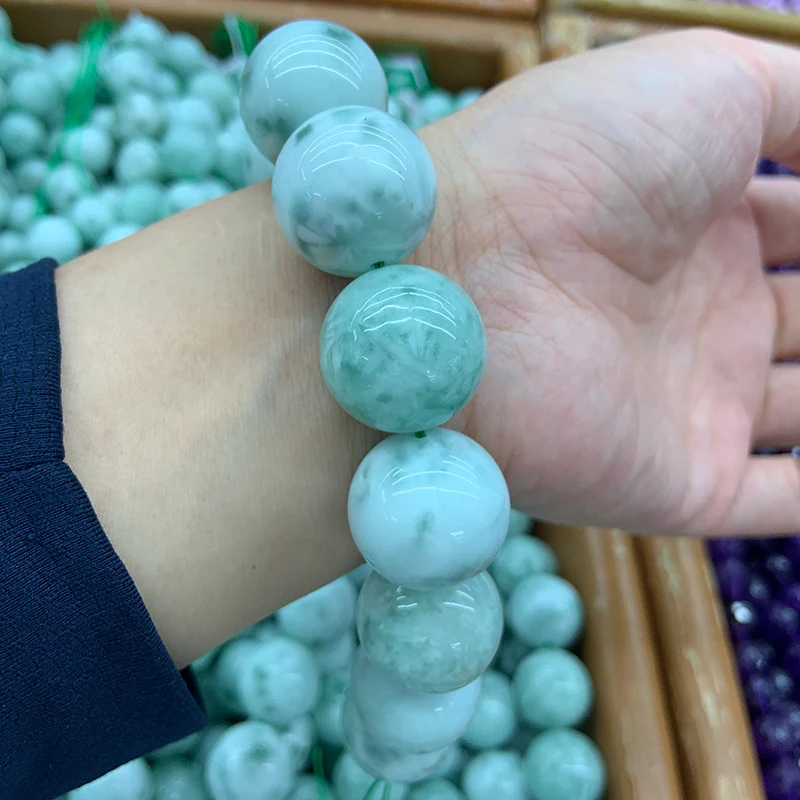 

4-20mm Natural Angelite Beads 15'' Round Chinese Larimar DIY Loose Stone Beads For Jewelry Making Beads Women Bracelet Necklace