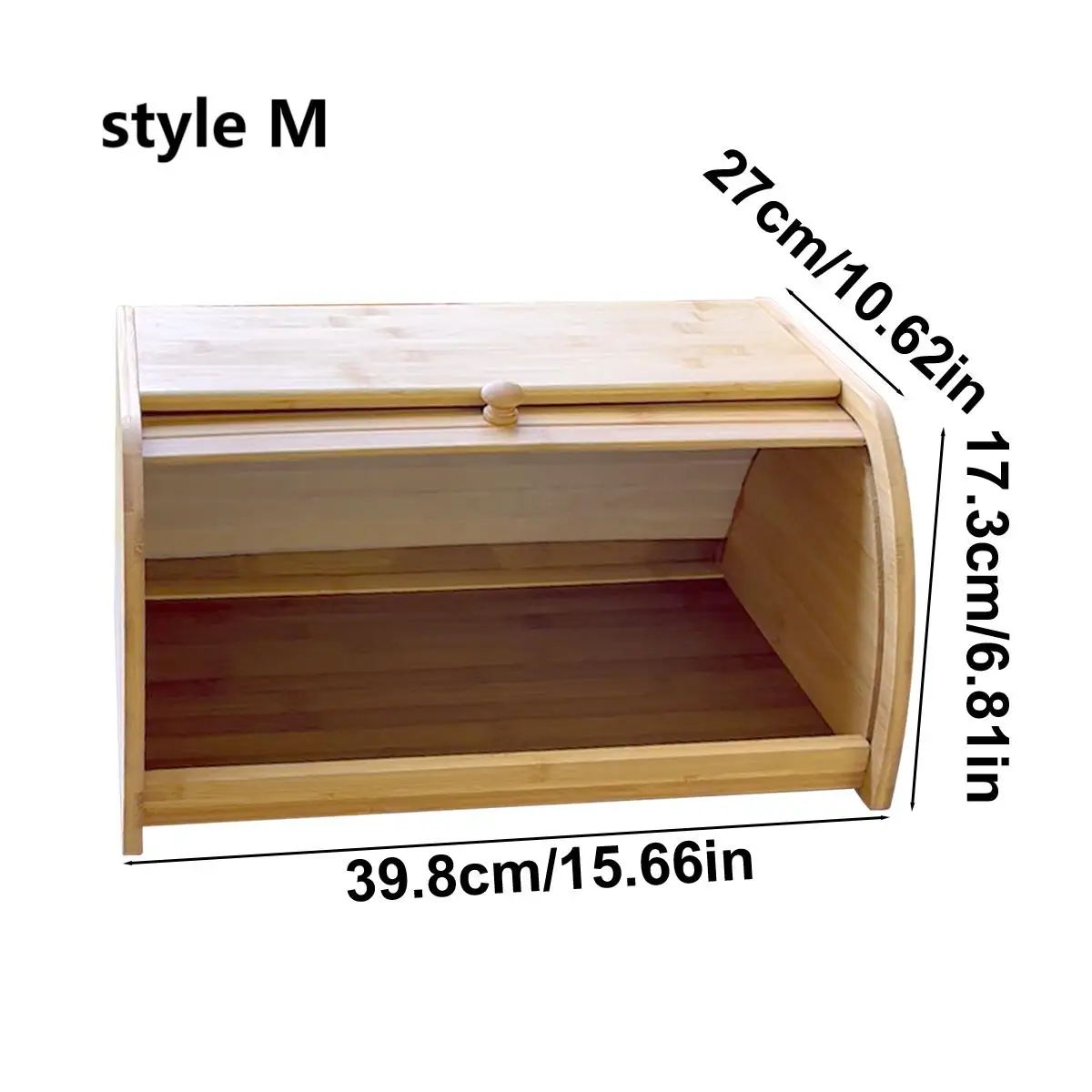 Premium Bamboo Bread Box, Bread Storage And Organizer, Organizer For Kitchen Countertop 2