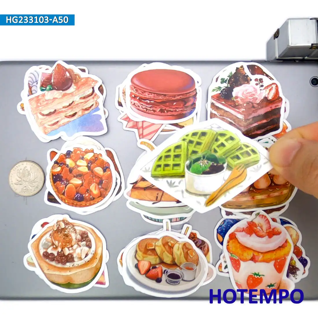 

20/30/50PCS Dessert Cake Stickers Cute Cartoon Art Graffiti Food Decals for Kids Scrapbook Journal Luggage Laptop Phone Sticker