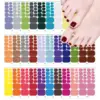 Baking Free European and American Solid Color Toenail Stickers  Waterproof Fashion Nail Stickers Manicure Decals 1