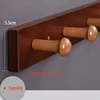 1pc Wall Hanging Hooks Storage Key Holder Wooden Wall Mounted Storage Rack with 4 Hooks Plant Mail Storage Organizer for Home 4