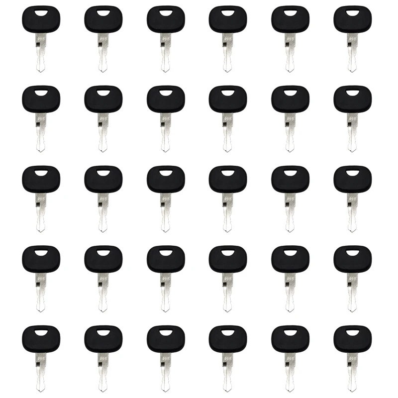 30Pcs Ignition Keys 10221073 606 Compatible with John Deer Crawler Track Loader 605C 655C 755C 950C 1050C