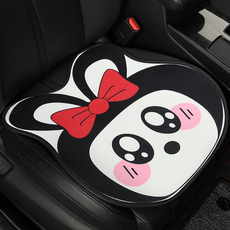 1pc Green New Cartoon Rabbit Shaped Short Plush Car Seat Cushion,  Anti-slip, Warm, Wear Resistant