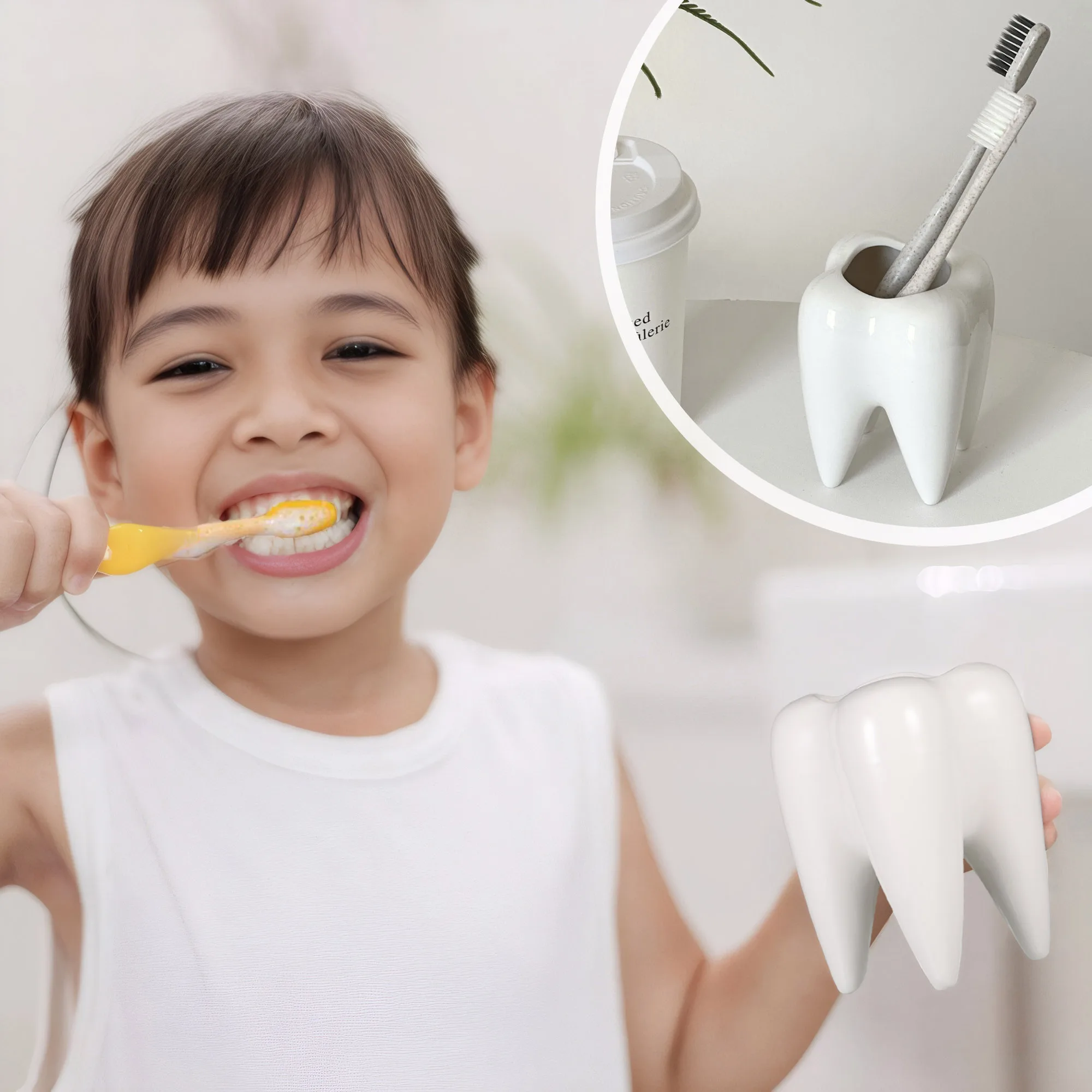 Toothbrushes In Style With Tooth Shaped Pencil Holder Tooth Shaped Toothbrush Holder Toothbrush Cup