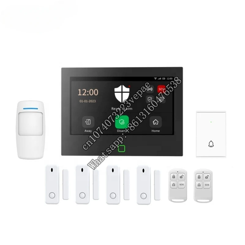 

7 Inch DIY House Alarm Home Security System Anti Theft Smart WiFi Tuya 4G Security Alarm System for Homes and Businesses
