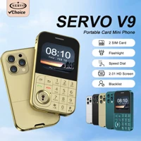 SERVO V9 Small Mobile Phone 2.01inch 2 SIM Cards Magic Voice FM Radio Torch Speed Dial 2G GSM Mini Keyboard Mobile Phone MP3 MP4