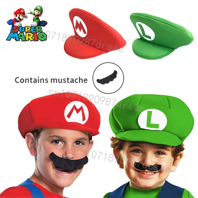 Super Mario Bros Cartoon Cosplay Hat giochi classici Anime figure Luigi  Halloween vestiti divertenti Unisex bambini adulto Cap regali per feste -  AliExpress